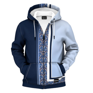 Sudaderas con capucha con cremallera completa y logotipo personalizado unisex con sudadera con cremallera colorida sublimación para hombres, mujeres y niños - Product Image 1