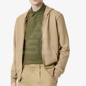 Nouvel Arrivage : Sweats à Capuche Décontractés en Coton Mélangé Résistant, Vêtements d'Extérieur à Fermeture Éclair, Séchage Rapide, Couleurs Unies pour Hommes, Impression Personnalisée - Product Image 3