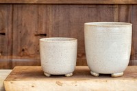 Grand Récipient de Rangement en Céramique Façon Grès Personnalisé pour Ustensiles de Cuisine, Grande Capacité, Écologique, Compatible Lave-Vaisselle et Four