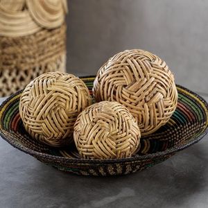 Colorful Rattan Ball <b>Wicker</b> Crafts Artificial Flower for Table Home Decor and Toy Pet From Vietnam - Product Image 5
