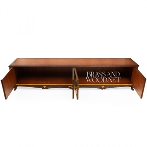 Soporte de TV Clásico de Madera con Detalles Dorados - Product Image 4