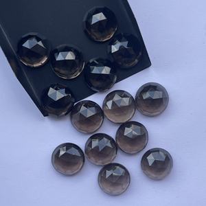10mm 20mm Naturel Brun Fumé Quartz Rond Rose Coupe Dos Plat Cabochons Fournisseur De Pierres Précieuses En Vrac Bijoux Semi Précieux - Product Image 4