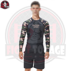 Rashguard MMA pour hommes, imprimé par sublimation, qualité supérieure, prix compétitif, OEM, personnalisable, séchage rapide, manches longues, tissu 220g - Product Image 3