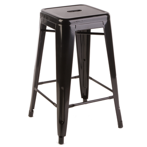 Silla de Comedor de Estilo Industrial Retro GCFC019, Silla Tolix para Cafetería, Muebles de Metal Negro para Restaurante, Cocina y Uso en Casa de Campo - Product Image 1