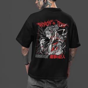 T-shirt personnalisé en éponge française de 240 g/m², tissu tricoté à motif imprimé surdimensionné 100% coton pour hommes - Product Image 1