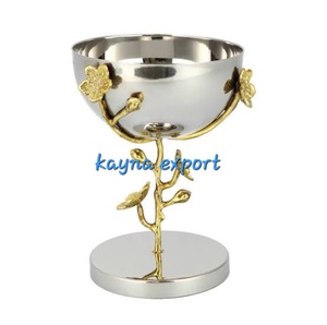 Cuenco de fruta nórdico moderno de lujo para servir, centro de mesa de fruta decorativo estilo gingko, cuenco hecho a medida, cuenco de metal de calidad hecho a mano - Product Image 2