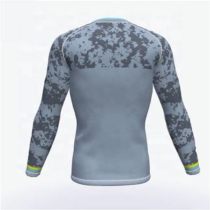 Rash Guard chemise UV/SPF chemise de compression à manches courtes personnalisé hommes à manches longues Rash Guard Compression Gym Wear - Product Image 2