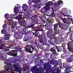 หินอัญมณี Charoite Cabochon หินอัญมณีหลวมธรรมชาติขายส่ง - Product Image 2