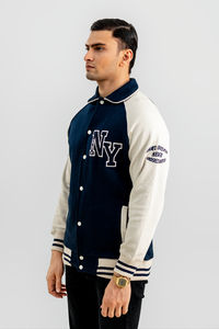 Chaqueta Universitaria Unisex con Logotipo Bordado Personalizado, Nombre del Equipo, Número, Ropa Exterior Retro Universitaria, Bordado Personalizado, Ropa Escolar del Equipo - Product Image 2