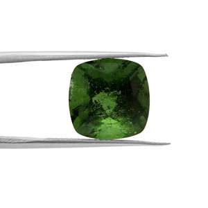 6.05Cts Moldavite Gemstone 12*12mm Facettes Coussin Naturel Vert Moldavite Pierre Lâche pour la Fabrication de Bijoux à la Mode Prix d'Usine - Product Image 3