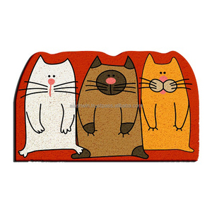 Tapis en fibre de coco blanchis et de forme spéciale, avec support en PVC, épaisseur 15 mm, taille 45x75 cm, imprimé animal, pour l'entrée de la maison, vente chaude - Product Image 5