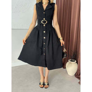 SIYAH 30007 ELBISE - Noir - Product Image 3