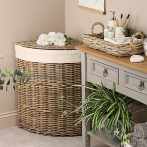 Rattan Wicker <b>Corner</b> Laundry <b>Basket</b> Handmade Storage <b>Baskets</b> Natural Rattan Modern Multifunction Made in Viet Nam - Product Image 5