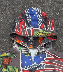 2025 nueva llegada personalizada DTG estampado cremallera Unisex Sudadera con capucha - Product Image 3