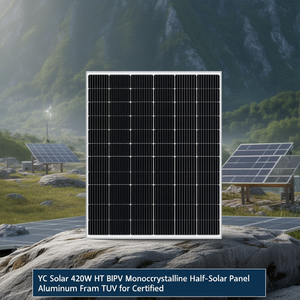 แผงโซลาร์เซลล์ YC Solar 420W HJT BIPV แบบโมโนคริสตัลไลน์ ฮาล์ฟเซลล์ พร้อมกรอบอะลูมิเนียม ได้รับการรับรองมาตรฐาน TUV - Product Image 3