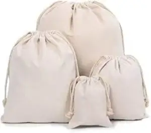 Baumwoll seil griff Tasche mit individuellem Druck Hochleistungs-Kordel zug beutel aus Bio-Baumwolle bei recycelten Kordelzug-Baumwoll taschen