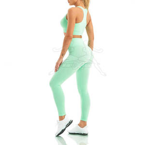 Vêtements de yoga sans couture de haute qualité pour femmes, ensemble de yoga en polyester spandex pour femmes, vente à chaud - Product Image 2