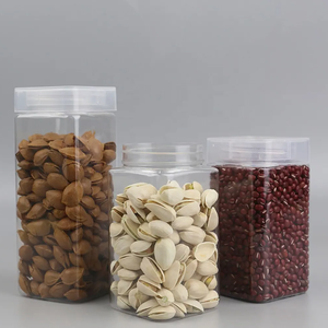 Fábrica Pavico de Vietnam, venta al por mayor, tarros cuadrados de plástico para alimentos con logotipo personalizado impreso para dulces y galletas para frutos secos - Product Image 5