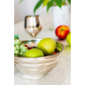 Bol à fruits en cuivre de grande taille fait à la main en métal argenterie bol à mélanger les aliments vaisselle restaurant ustensiles de cuisine bol à fruits secs - Product Image 4