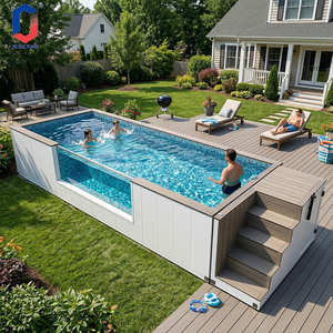 Premium Outdoor Above Ground Fiberglass <b>Pool</b>, UV Resistant, Low Maintenance Long Lasting Family Swimming <b>Pool</b> - Product Image 1