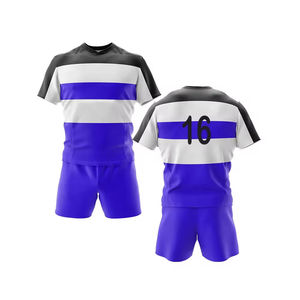 Le bon uniforme tendance de rugby d'hommes place le polyester/coton antibactérien à séchage rapide durable respirable élégant matériel - Product Image 4