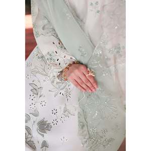 Conjunto de 3 Piezas de Chifón con Bordado Láser y Organza para Primavera/Verano - BIC-4904 - Product Image 3