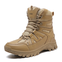 Bottes de randonnée pour hommes de haute qualité, mi-hautes, en caoutchouc, à lacets, en mesh, antidérapantes, tactiques