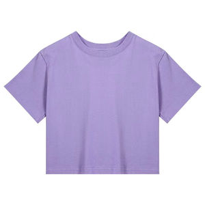 เสื้อผ้าฤดูร้อนของผู้หญิงเสื้อยืดเอวลอยผ้าฝ้ายน้ำหนักเบาเสื้อครอปท็อปหรูหราสำหรับผู้หญิง - Product Image 1