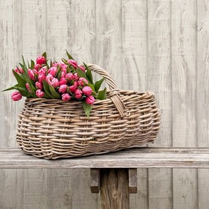 Cesta de Compras de Mimbre Rattan Market, Hecha a Mano, Ecológica, Cestas de Almacenamiento de Mimbre Natural, Modernas, Multifuncionales, Artex Green Earth - Product Image 2