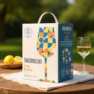 TAVERNELLO Vino Bianco 5L Bag in Box Fresh Italian White <b>Wine</b> 6 Bottles Per Box Made in Italy - Product Image 3