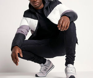 Custom Plus Size Winter Canvas Cotton-<b>Padded</b> <b>Hooded</b> Long Sleeve Full-Zip Front Logo Men's Puffer <b>Jacket</b> - Product Image 4