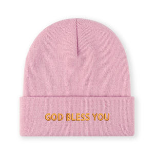 1pc'Bless You' Embroidered Beanie Soft Stretchy Lightweight <b>Winter</b> <b>Hat</b> <b>for</b> Men & <b>Women</b>, Outdoor Hip Hop Fashion - Product Image 6