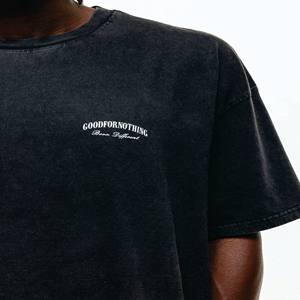 Haute qualité poids lourd 100% coton couleur unie Streetwear t-shirts grande taille goutte épaule hommes T-Shirts - Product Image 4