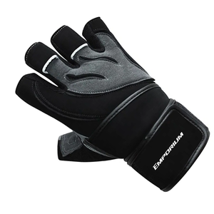Guantes de gimnasio de levantamiento de pesas con soporte de muñequera para hombres y mujeres, protección completa de La Palma, para levantamiento de pesas, entrenamiento, Fitness - Product Image 1