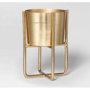 Jardinière en métal fer doré support de jardinière avec support pour la maison et le jardin jardinières décoratives - Product Image 1