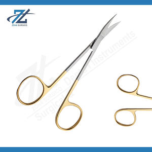 Tijeras de ligadura Inserto duro de carburo de tungsteno, instrumentos quirúrgicos curvos de 185mm de largo Fabricante de Pakistán - Product Image 2