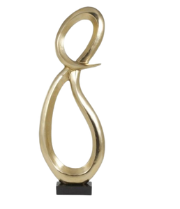 Sculpture en métal Sculpture en aluminium fini or Bureau de table Intérieur Décoratif Articles de table de mariage personnalisés - Product Image 1