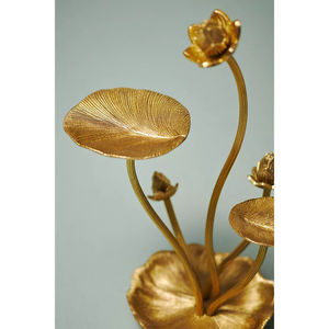 Beau support de bijoux de conception d'arbre poli doré fait à la main de qualité supérieure pour accrocher la bague et le collier de boucle d'oreille - Product Image 2