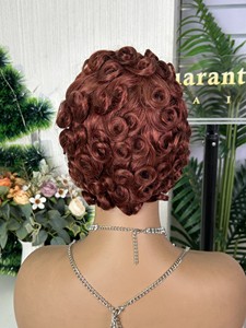 Perruque frontale en dentelle 5*5 561 bouclée, 100% cheveux humains bruts, haute densité - Product Image 4