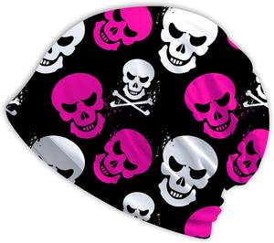 Bonnet personnalisé de haute qualité doublé satin noir tête de mort casquettes bonnets vente en gros bonnet chapeaux pour le cyclisme et de haute qualité - Product Image 4