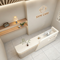 Nouvelle conception moderne de comptoirs de réception pour hôpitaux et hôtels en marbre Corian blanc brillant 5 étoiles avec garantie de 10 ans