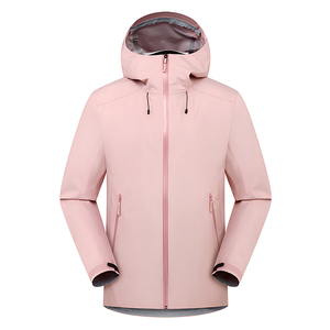 Chaqueta cortavientos Unisex 3L para exteriores con capucha y cuello levantado de alto rendimiento para primavera y otoño chaqueta impermeable con cremallera de lona de nailon duro - Product Image 3