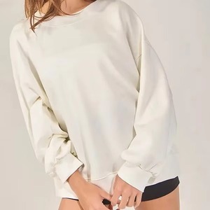 Sweat-shirt à capuche oversize en molleton de coton de haute qualité pour femme, style streetwear, confortable, coupe ample, hiver, personnalisable - Product Image 6