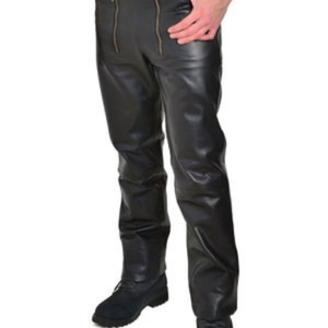 <b>Mens</b> Leather Breakaway Thong Black Faux Leather One Size Fetish Underwear - Product Image 1