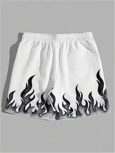 Hot Men's Summer Cotton Shorts Custom 3D Puff Print Flocado Bordado Jogger Sweat Streetwear Casual Summer Men's Clothing - Product Image 5