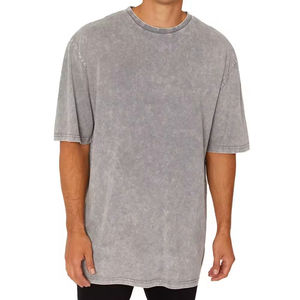 T-shirt unisexe délavé à l'acide tie-dye de qualité supérieure, élégant, décontracté, coupe oversize, manches courtes - Product Image 6