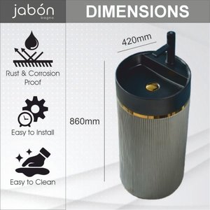 Lavabo de tocador de piedra artificial exclusivo JPDS1020 Base gris negra Independiente moderno para baño Proveedor al por mayor - Product Image 3