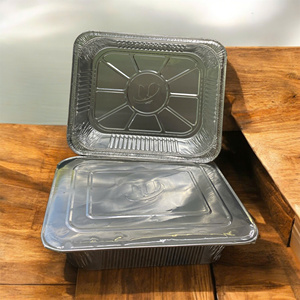 Sartenes desechables de papel de aluminio de 3500ml de capacidad respetuosas con el medio ambiente, contenedor de papel de aluminio para restaurante - Product Image 6