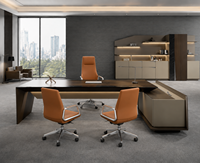 Chaise de bureau exécutive ergonomique moderne en cuir PU, dossier haut, siège pivotant avec contrôle d'inclinaison, base en aluminium – Fournisseur