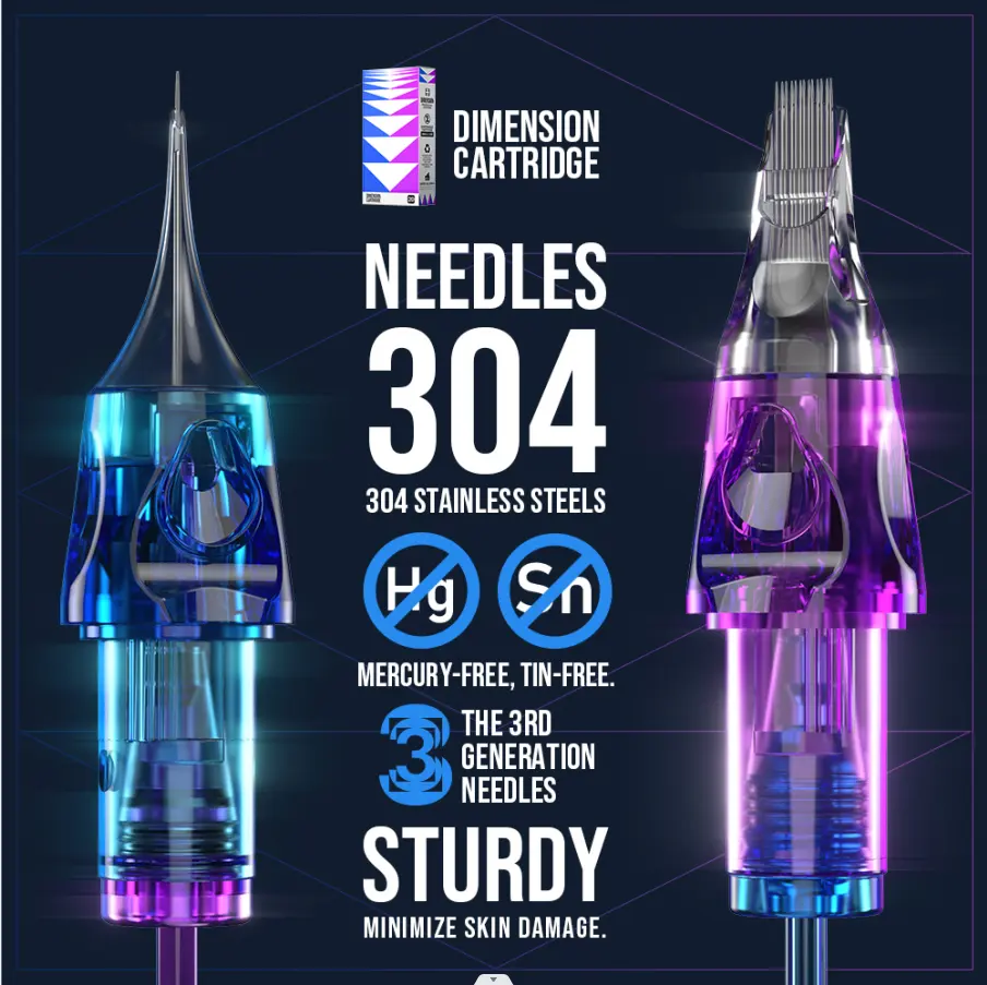 Solong Tattoo Cartridge Needle Disposable Sterilized Tattoo Needle Cartridges 20 PCS Sizes Available